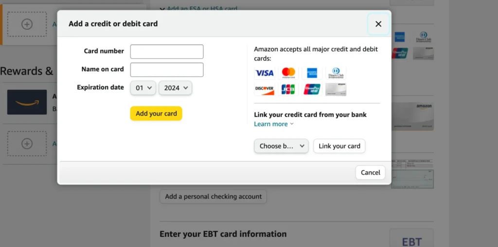 how to add paypal card details