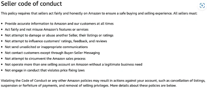 Amazon Product Listing Violations